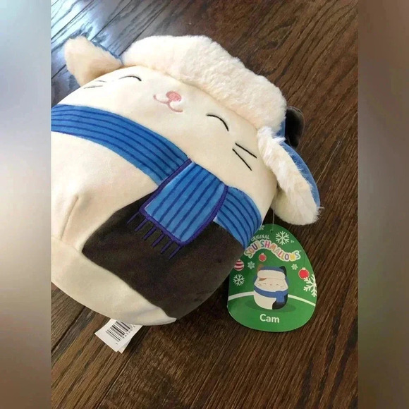 Original Squishmallows: Cam the Cat w/Trapper Hat & Scarf - BRAND NEW W/TAGS! - Picture 3 of 8
